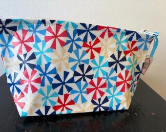 Beach Umbrella Cosmetic, Makeup Pouch, Waterproof Zipper bag