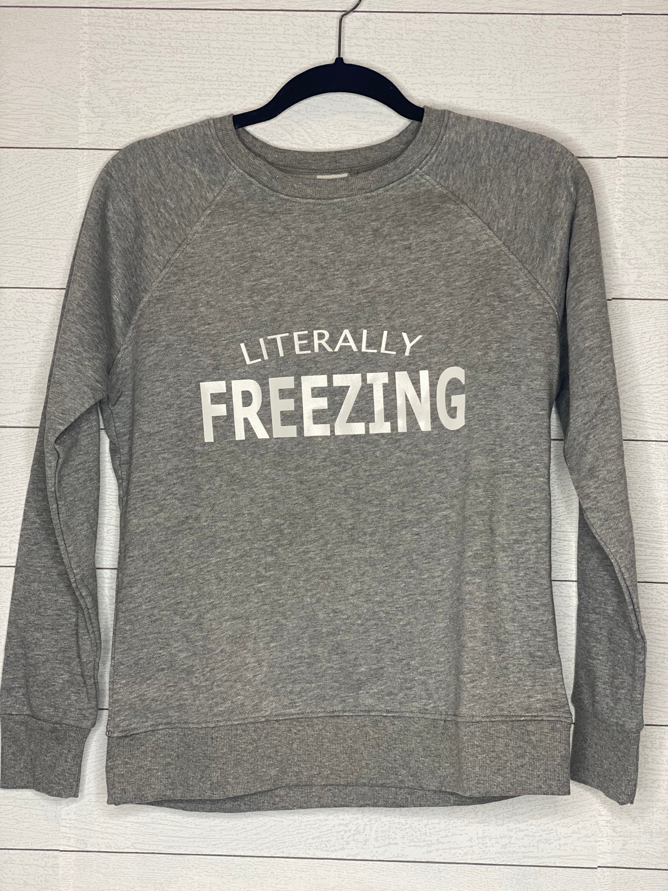 literally freezing sweatshirt