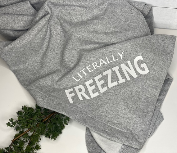 gray sweatshirt blanket