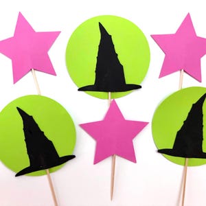 wicked elphaba and glinda cupcake toppers (6)