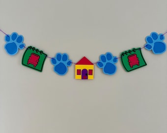 blues clues inspired birthday garland banner 5'