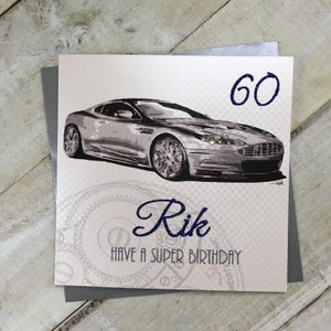 Cartão de aniversário personalizado de super carro - P18-56, marido, pai, amigo, filho, neto, sobrinho, cartão artesanal de afilhado