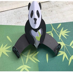 Pop up card - Panda design TTT0452  by 2ToTango