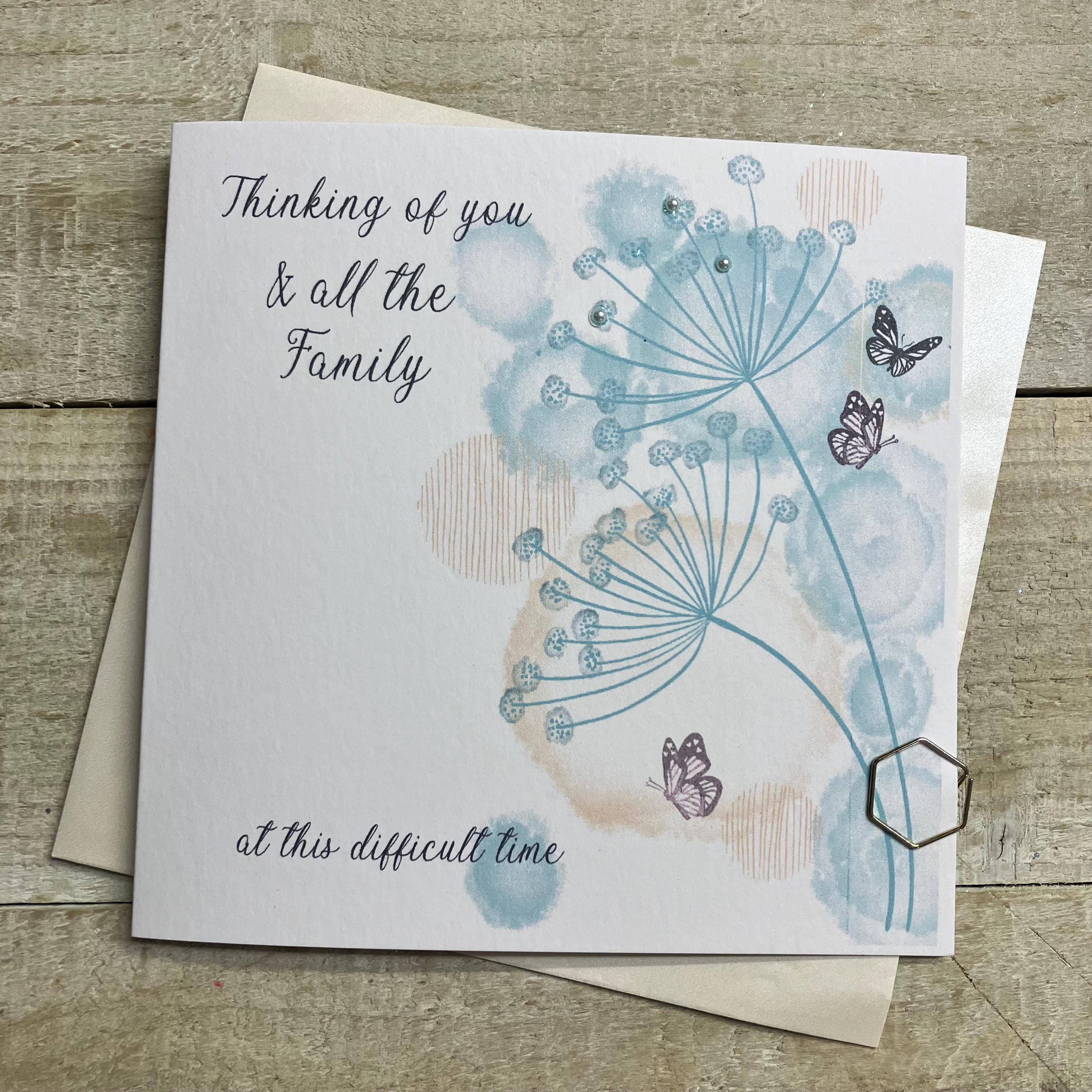 Thinking of You Card - Loss of Dad, Loss of Mum, Sympathy Handmade Card ...