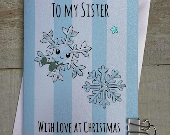 Mum, Dad, Daughter, Son, Brother, Sister, Husband, Wife, Niece, Nephew, Granny - Cute Character Christmas Card - Doodlebugs, cute food
