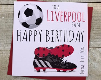 Liverpool Football Club Football Birthday Card FFP7 - Football Crazy