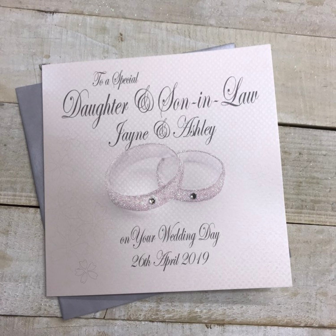 Personalised Wedding Card Daughter/son & Son/daughterinlaw Etsy UK
