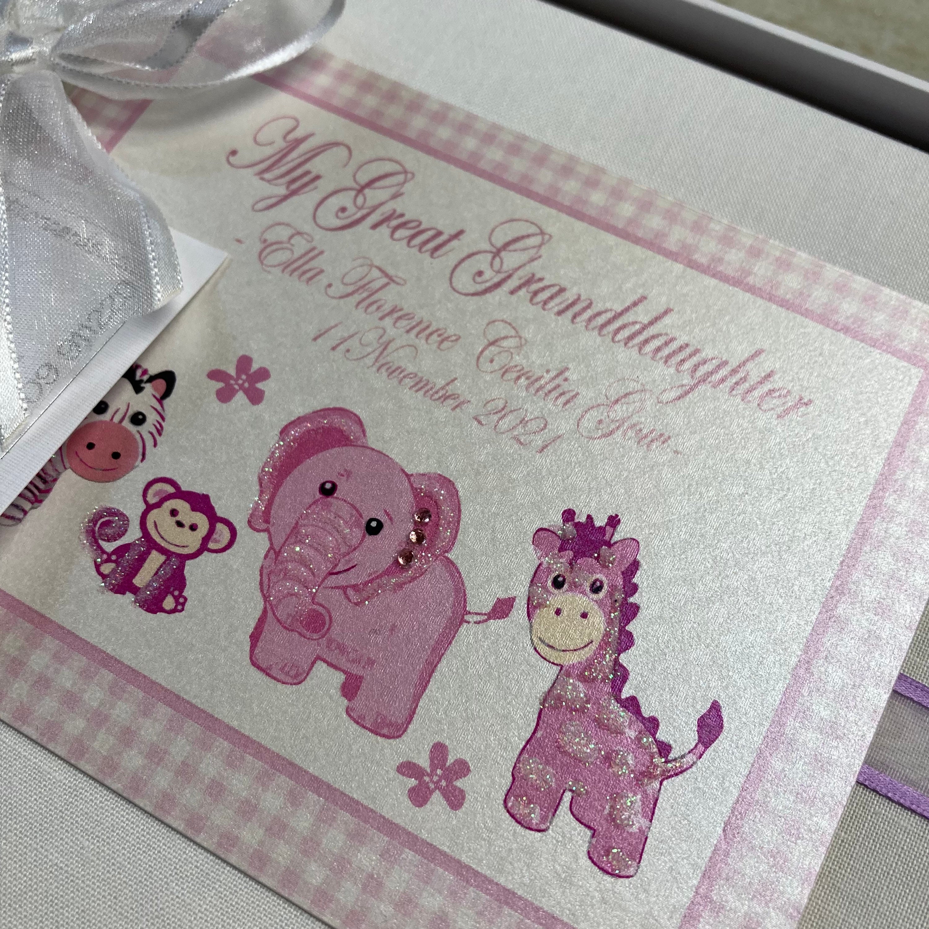 Personalised New Baby Photo Album - Pink or Blue Toys Design PL2 or PL1 ...