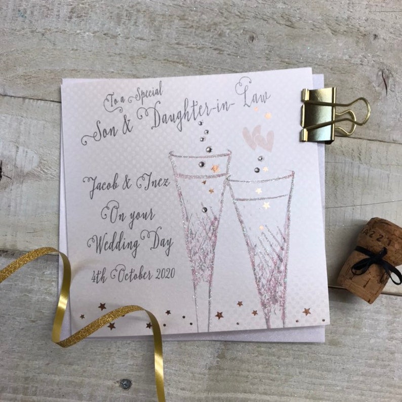 Personalised Wedding Card for Daughter and Son in Law & Etsy