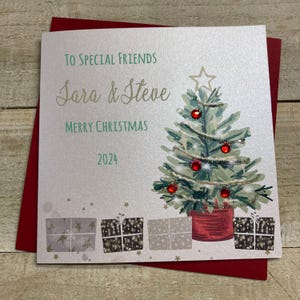 Gepersonaliseerde kerstkaart - speciale vrienden, stel, schoonzoon en schoondochter, man, vrouw, kleinkinderen, kleinzoon, kleindochter, handgemaakt