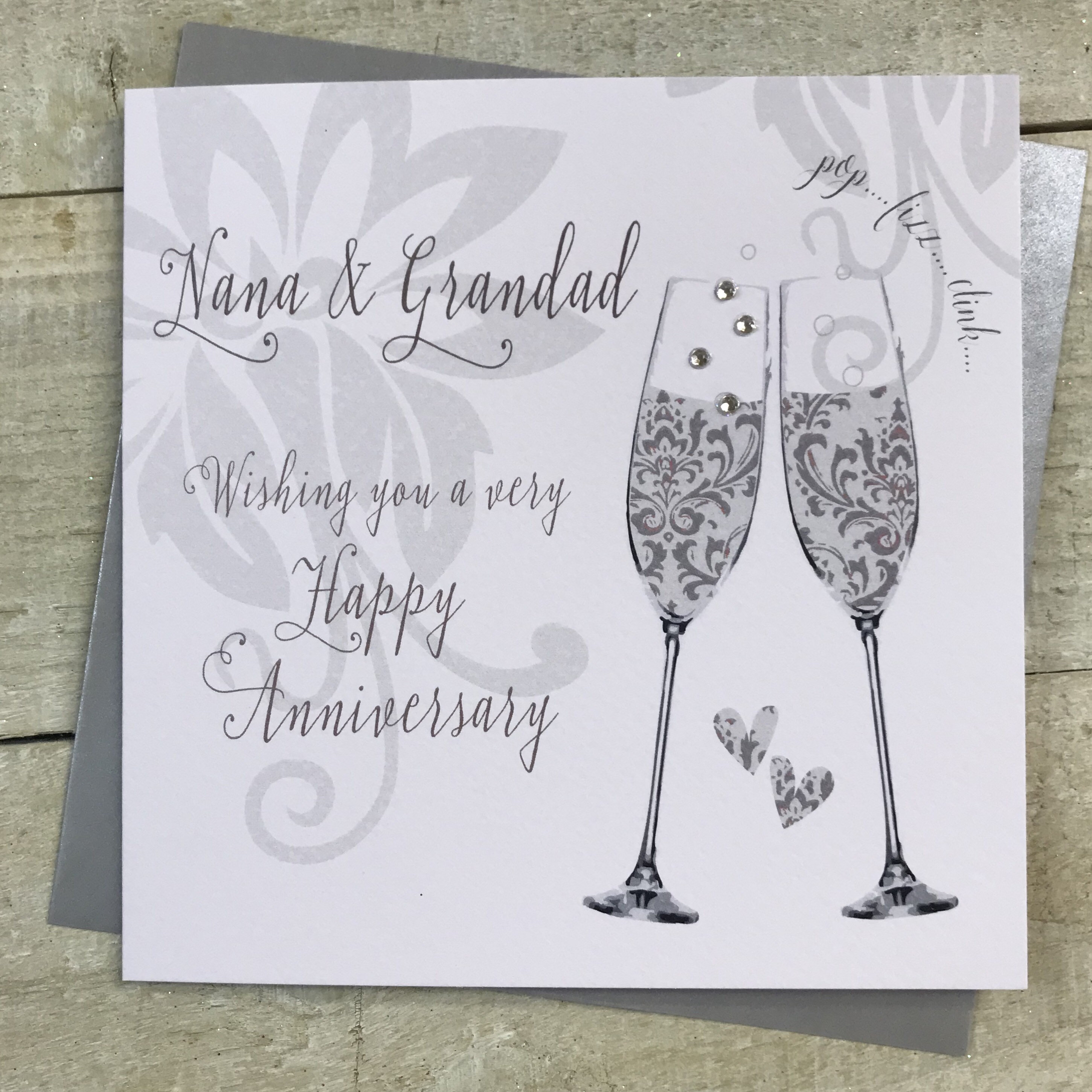 Nan and Grandad Anniversary Card for Grandparents Nana and Etsy UK