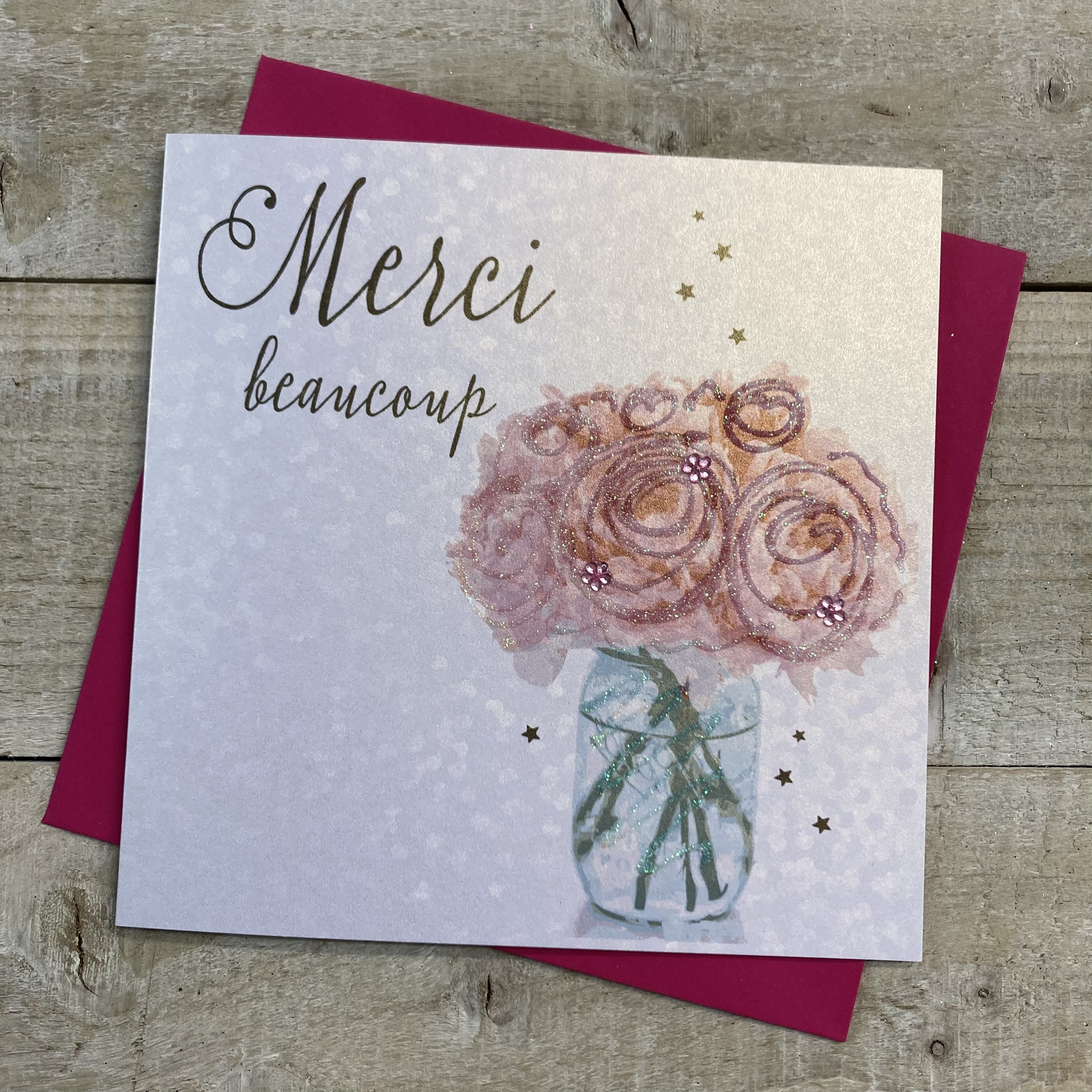 Merci Beaucoup Thank You Very Much In French Greeting Card Royalty