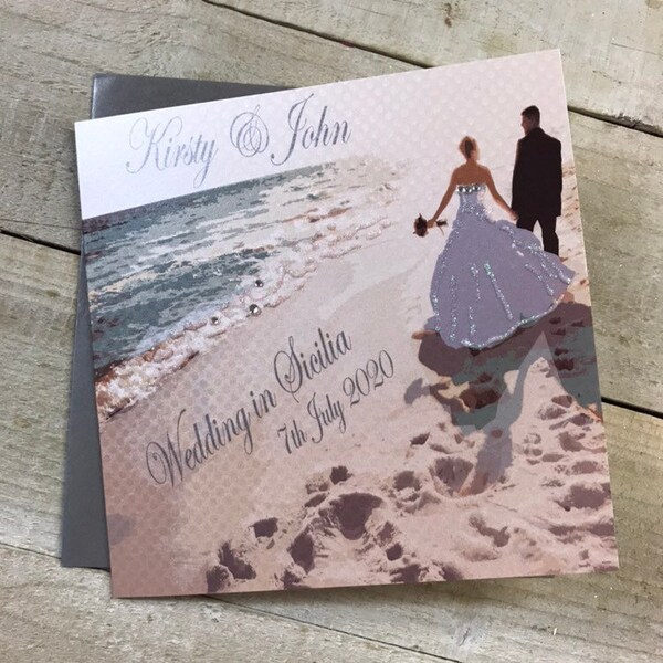 Beach Place Card - Etsy