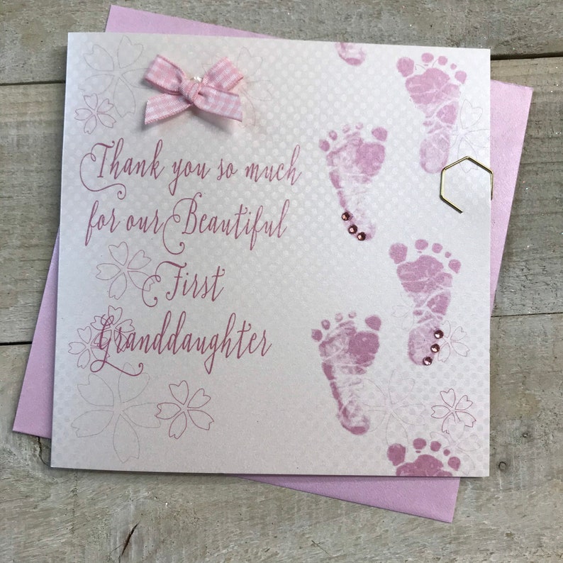 Thank you for our/my new Granddaughter/new Grandson card new grandchild card wb224-ogs/ogd a beautiful Great grandchild image 10