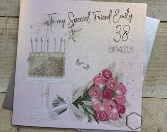 Biglietto Di Compleanno Per Nipote – Fiori E Farfalle, Floreale Con Busta - 3