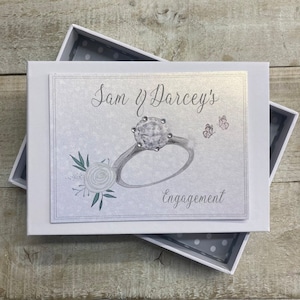 Personalised Son & Fiancée Engagement Card Engagement Ring Design Daughter, Granddaughter, Grandson, Sister, Brother, Goddaughter, Godson, MINI ALBUM