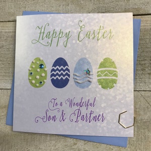Sohn & Familie, Partner, Schwiegertochter Osterkarte - Eier für einen besonderen Menschen, Enkel, Patenkind, Opa, Papa, Ehemann, Freund