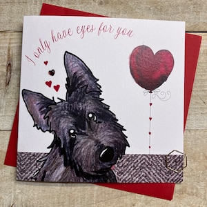 Carte d&#39;anniversaire de la Saint-Valentin - Carte d&#39;amour pour les amateurs de CHIEN ou de CHAT, cockapoo, labrador, bouledogue, carlin, chien saucisse, westie, chats noirs