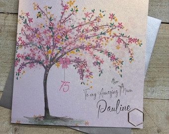 Cartolina Compleanno con fiori - Biglietti da stampare
