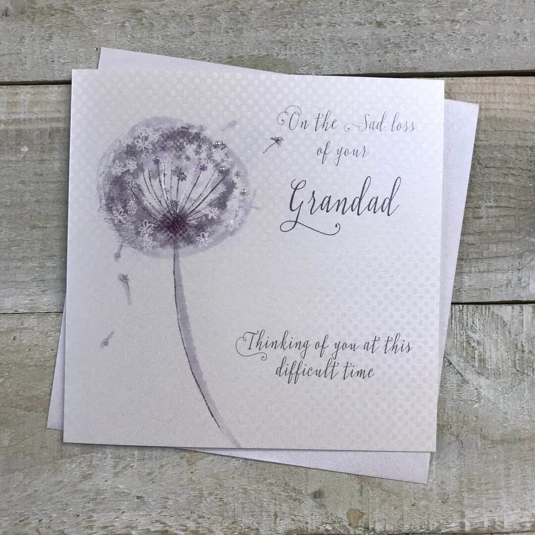 Sympathy Card Loss of Grandad, Grandpa, Son, Husband, Brother, Sympathy
