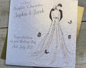 Personalised Daughter / Son Wedding Card -granddaughter, grandson, sister, brother - Special Couple, friends