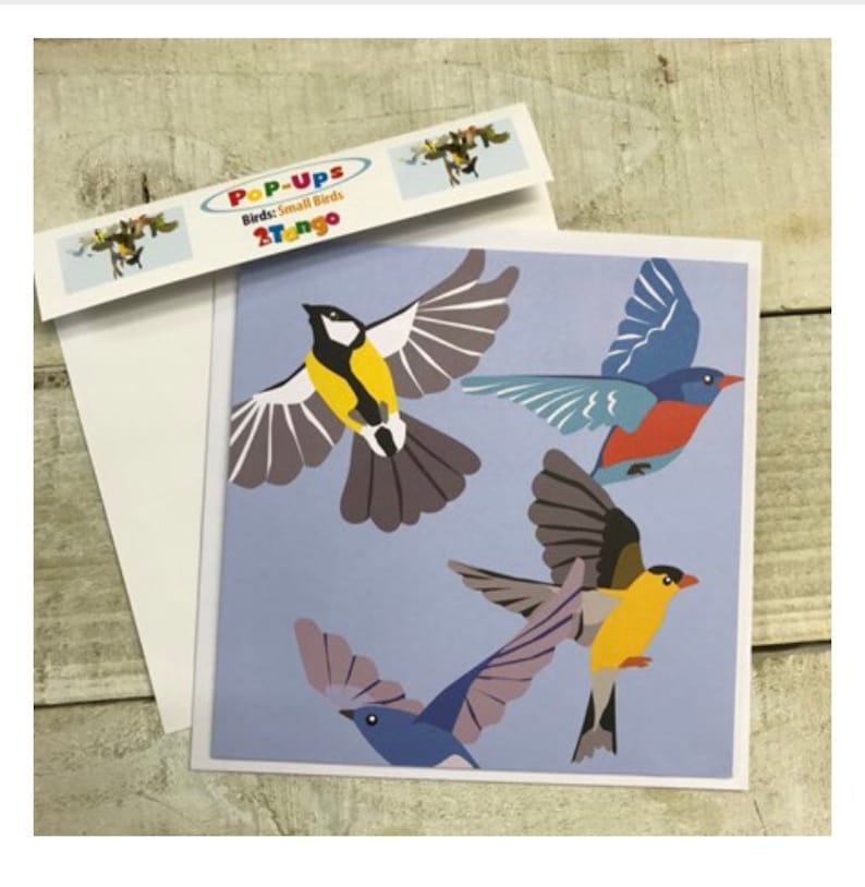 Carte pop-up - Oiseaux violets volants par 2ToTango image 2