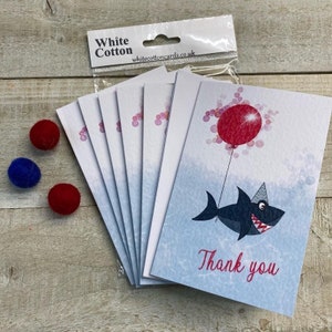 Jongens bedankt briefjes PACK OF 6. Notitiekaarten voor vrienden - kleine kaarten - pak kaarten