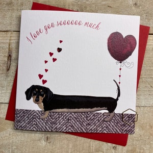 Valentinskarte - Liebeskarte für HUND oder KATZE Liebhaber, Cockapoo, Labrador, Bulldogge, Mops, Dackel, Westie, schwarze Katzen