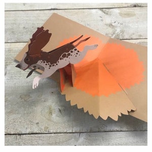 Cartão pop-up - cachorro spaniel OU cachorro salsicha design por 2ToTango