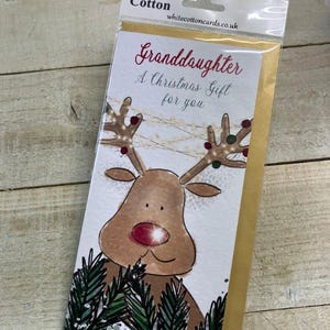 Enkel oder Enkelin Geldtasche Weihnachtskarte - Geschenkkarte - Geldkarte, Sohn, Tochter, Nichte, Neffe, große Karte