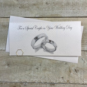 Personalised Wedding Card Daughter/Son & Son/Daughter-in-Law Rings Design PPS82/PPS83 Bespoke handmade wedding card for a special couple image 5