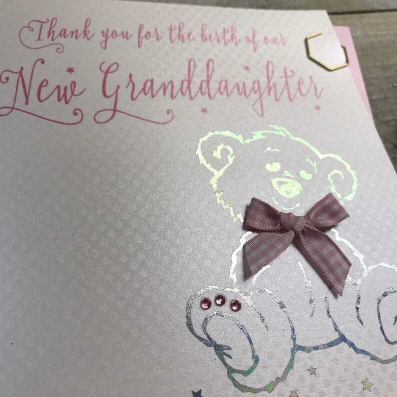 thank you for our beautiful granddaughter card