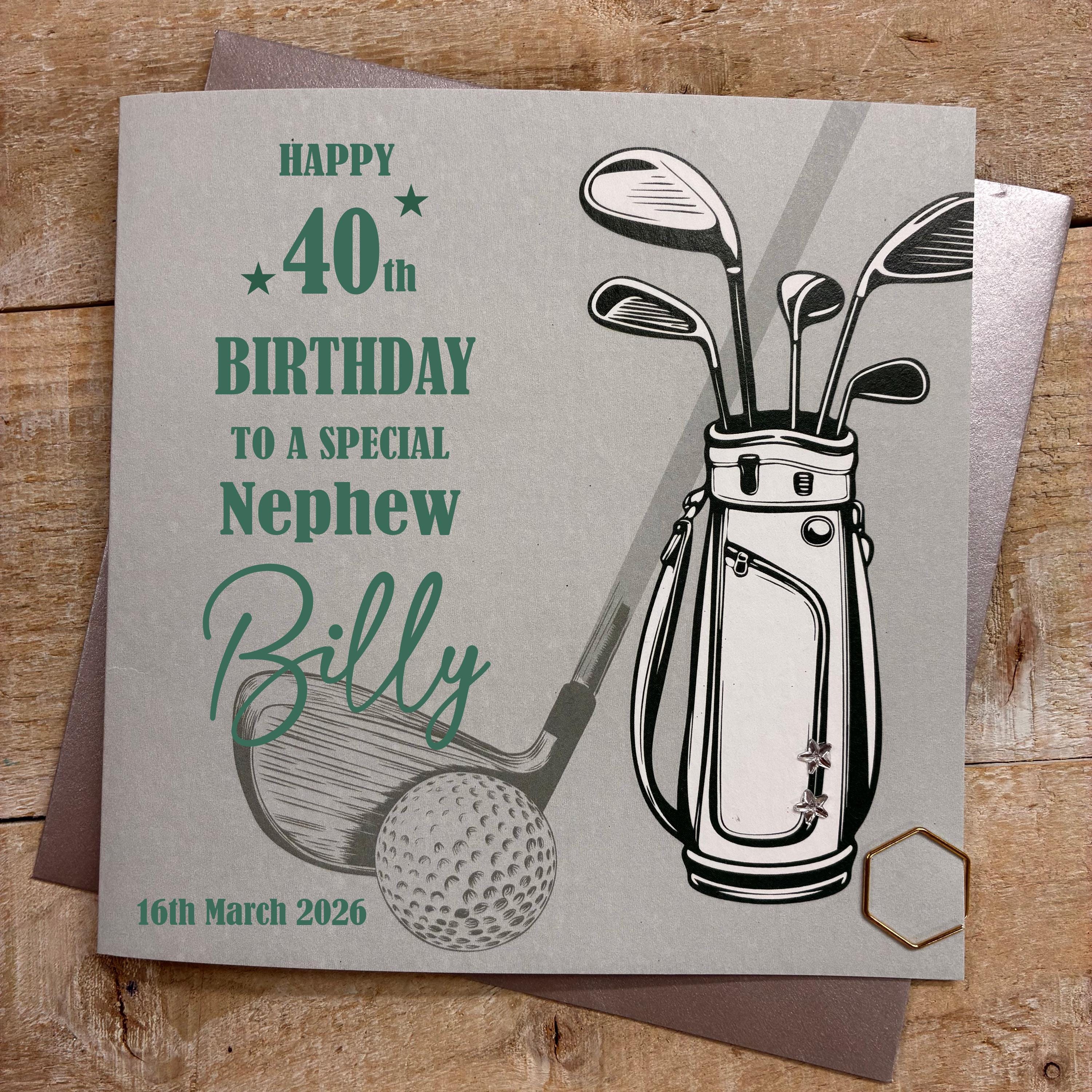 Biglietto Di Compleanno Umoristico Per Lui - Design Golf Con Conigli - Ecologico, Con Busta - Misura 208x145 Mm, Design Ling