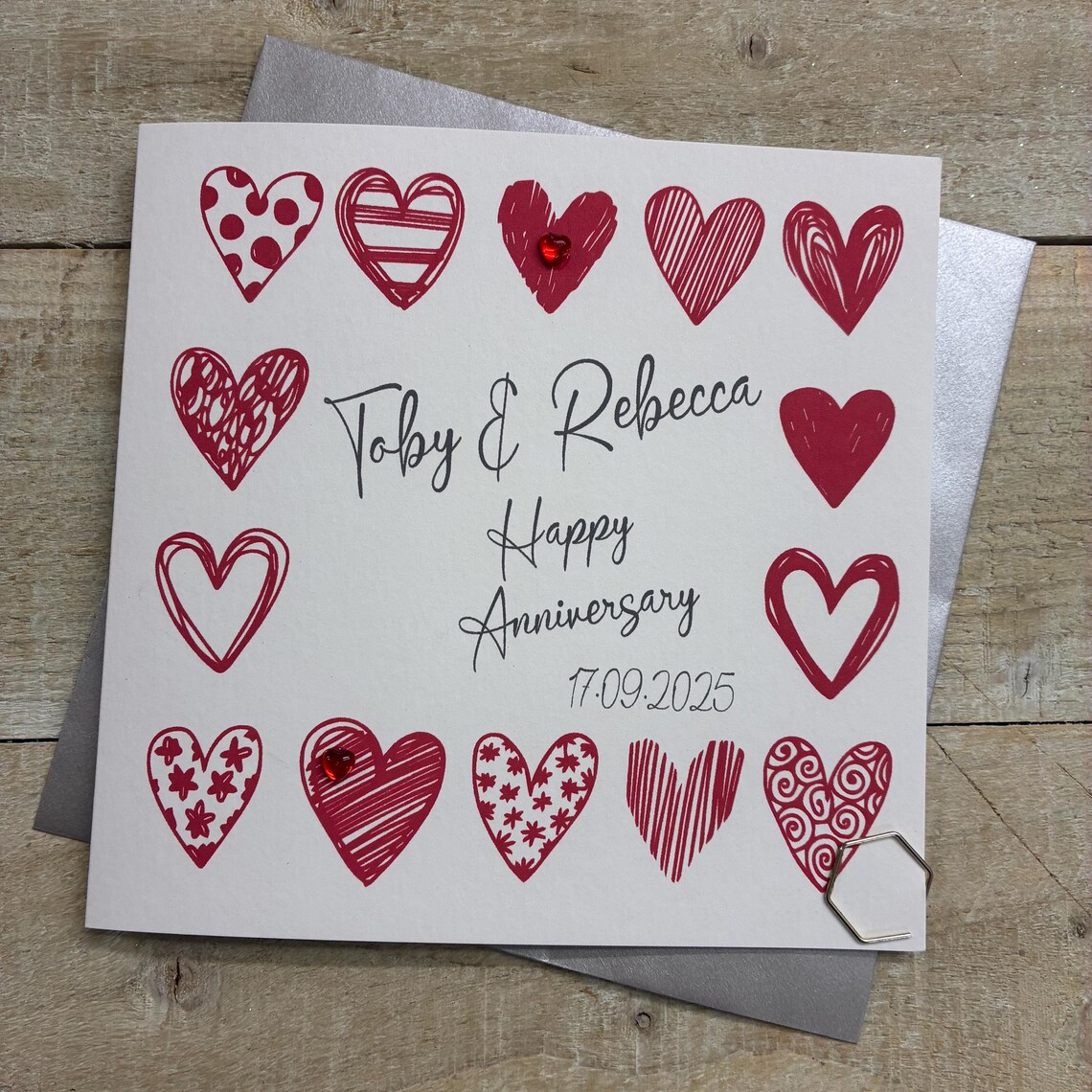 Personalised Anniversary Card for Wife, Husband, Daughter & Son in Law ...