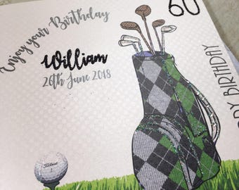 PAR-FECT - Biglietto di auguri per gli amanti del golf, design a tema golf, compleanno, festa del papà o qualsiasi occasione