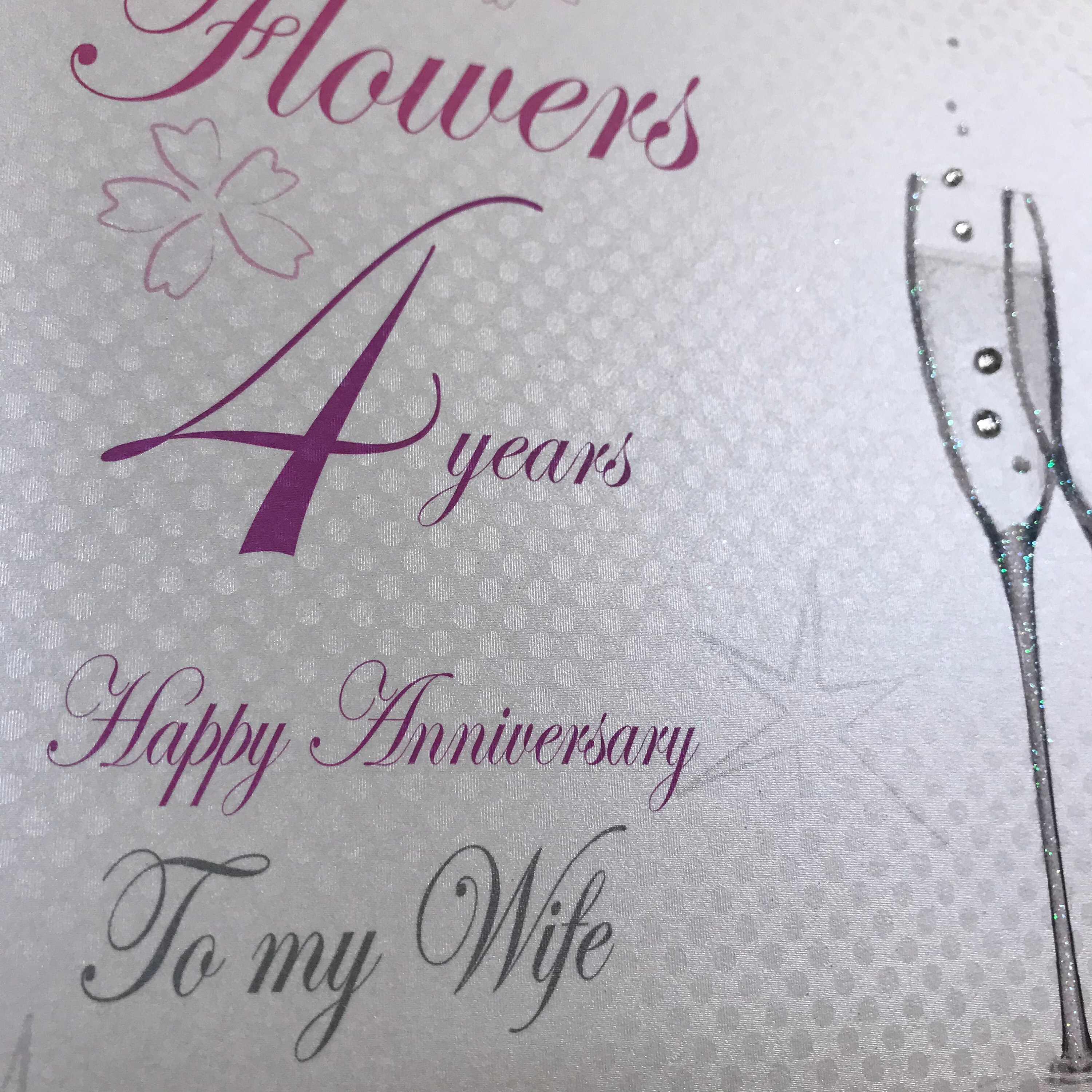 4th Fruit / Flowers Anniversary Card For wife husband mum Etsy 日本
