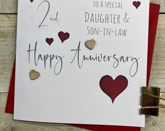Personalised Silver 25th Wedding Anniversary Card Daughter Son In Law
