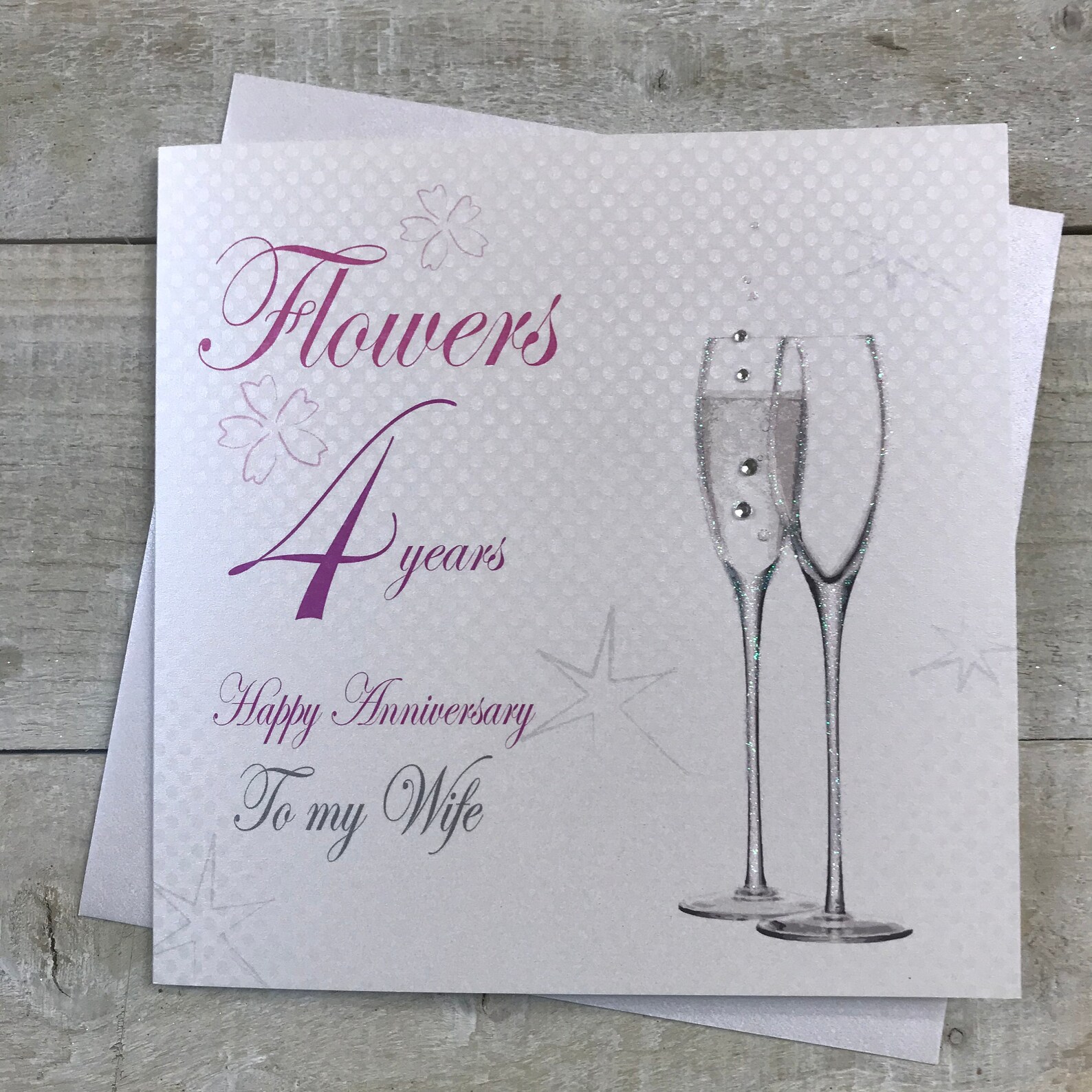 4th Fruit / Flowers Anniversary Card For wife husband mum Etsy 日本
