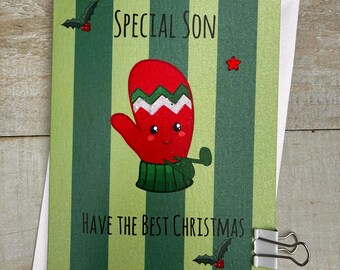 Mum, Dad, Daughter, Son, Brother, Sister, Husband, Wife, Niece, Nephew, Granny - Cute Character Christmas Card - Doodlebugs, cute food