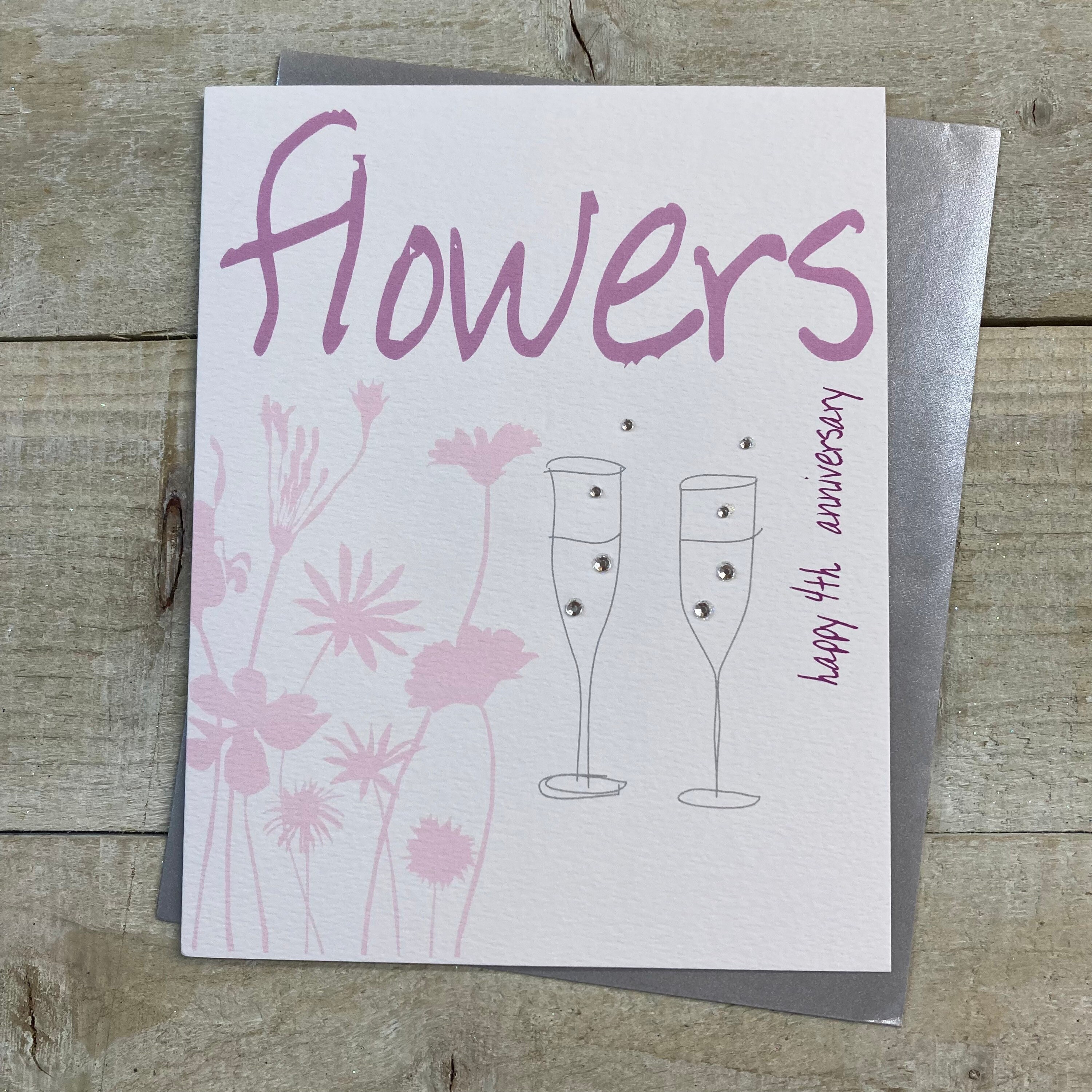 4th Fruit / Flowers Anniversary Card For wife husband mum Etsy 日本