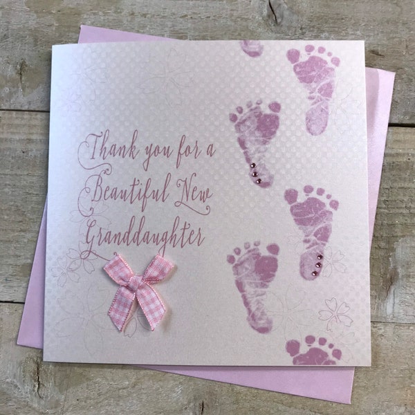 Thank you for our/my new Granddaughter/new Grandson card - new grandchild card (wb224-ogs/ogd) a beautiful Great grandchild