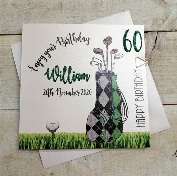 Personalised Golf Birthday Card P18-38 Age 16 17 18 21 | Etsy UK