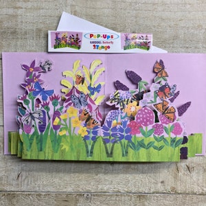 Butterfly & flowers, Window Box, Cactus, Garden, Bee hive, Magnolia, Blossom, Pots, Herbs, Pretty Flowers Pop up card - by 2ToTango - flower