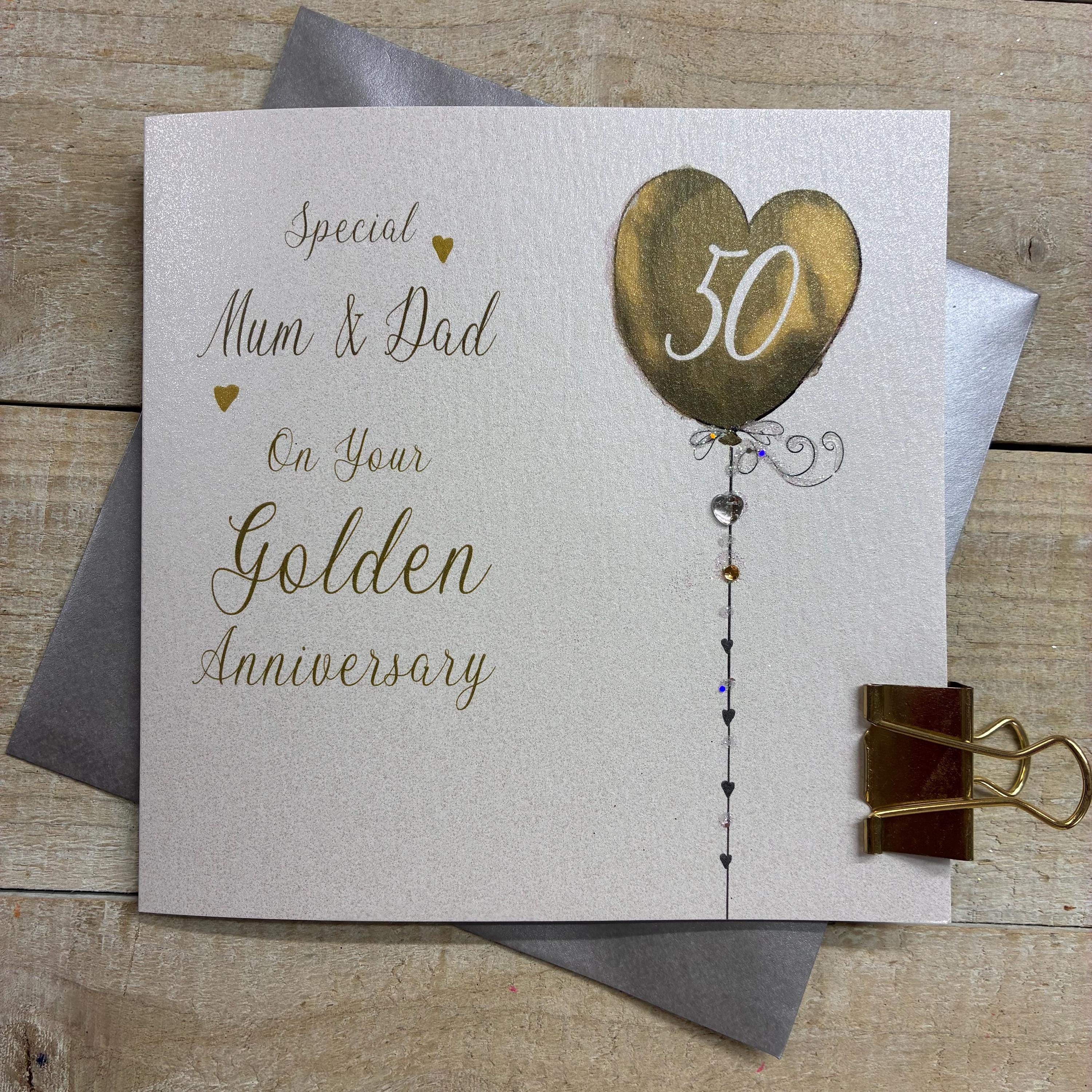 Biglietto d'auguri personalizzato per il 50° anniversario di matrimonio, fatto a mano, un regalo speciale per celebrare i 50 anni di matrimonio insieme. Cinquant'anni di matrimonio insieme. - Italia