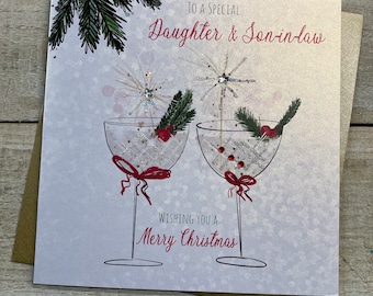 Biglietto di Natale fatto a mano per figlia e genero - Biglietto speciale per figlia