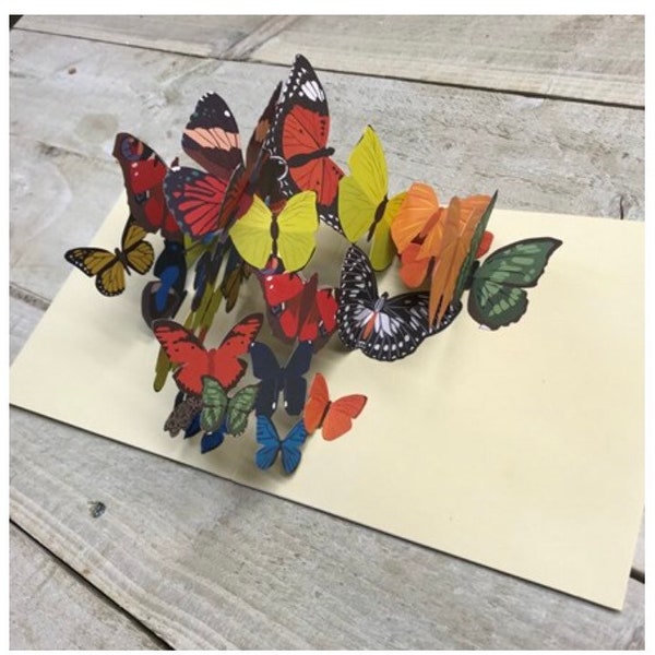 Pop up card - flying Butterflies design by 2ToTango