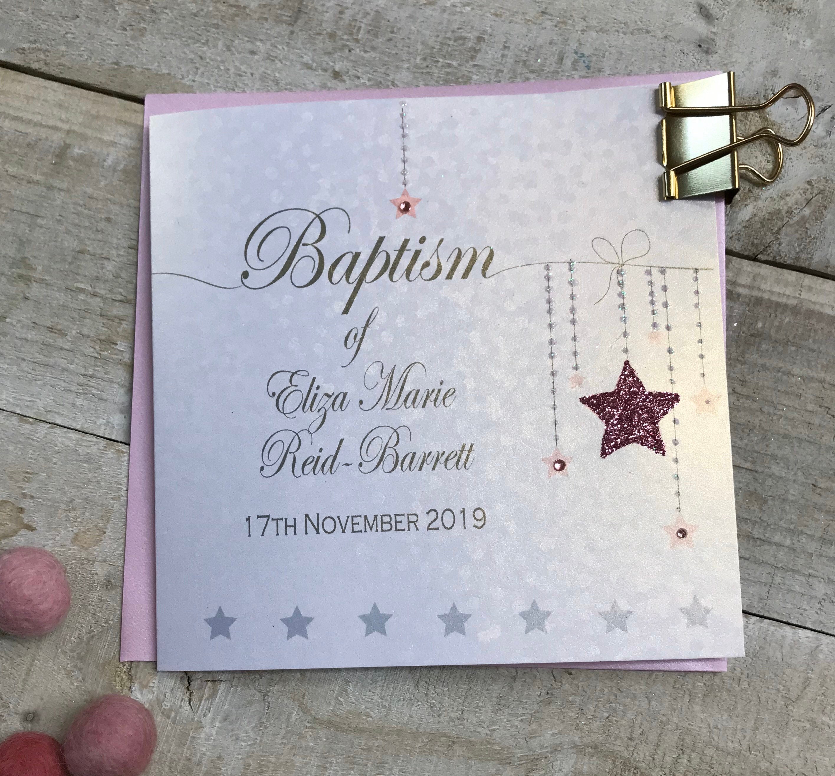 Personalised Christening Card or Naming Day or Baptism Card Etsy