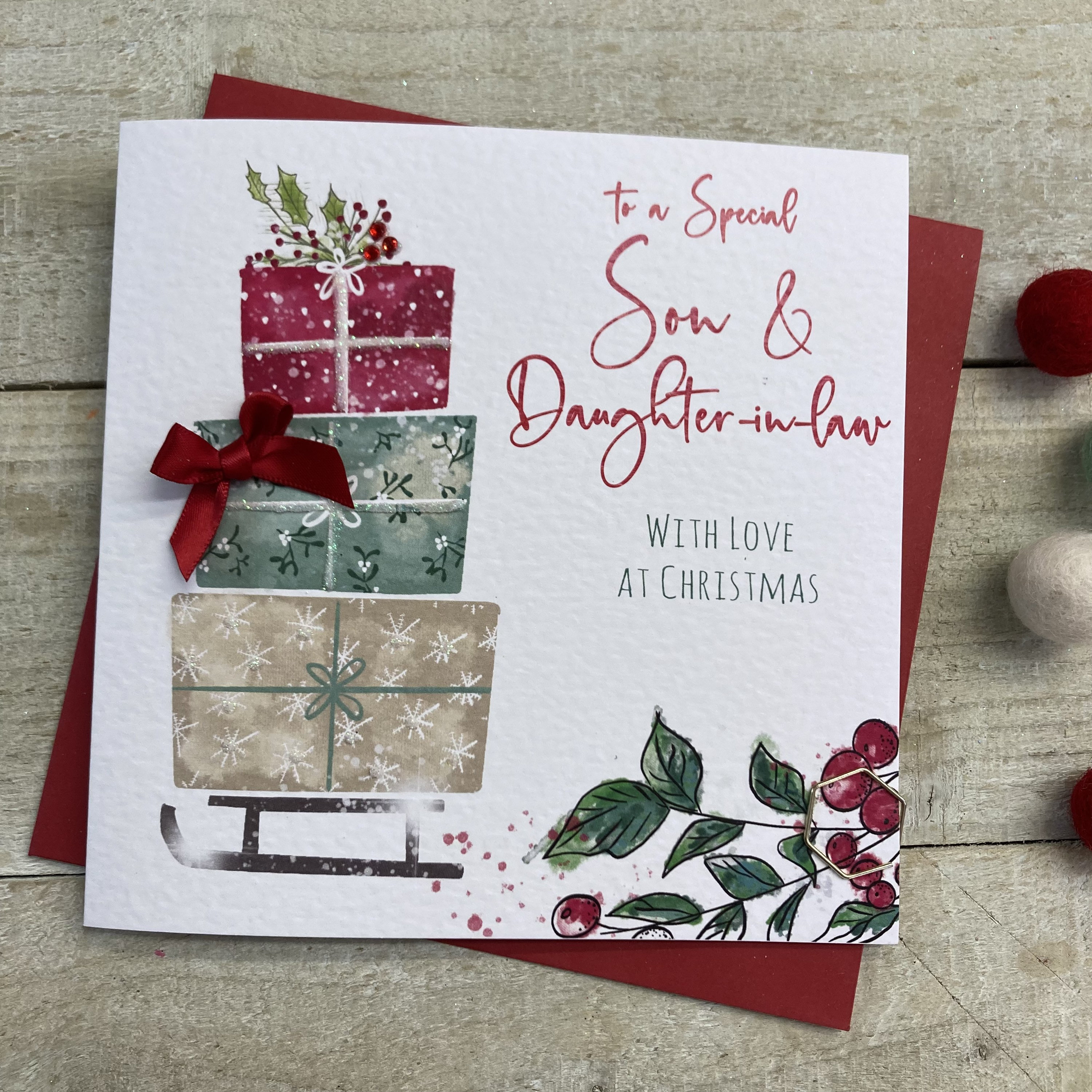 Boofle Carte De Noël Pour Fille Et Beau-fils | Cadeaux De