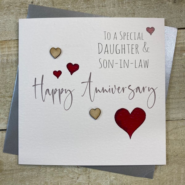 Son and Daughter in Law Anniversary Card - Etsy UK