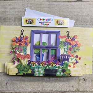 Fensterbox & Blumentöpfe, Kaktus, Garten, Blumen, Bienenstock, Magnolie, Blüte, Töpfe, Kräuter, Hübsche Blumen Pop Up Karte - von 2ToTango - Blumen